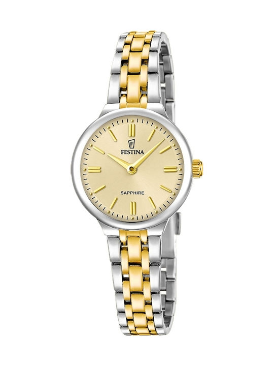 Festina Γυναικείο Ρολόι 28.5mm Μπαταρίας με Ατσ...