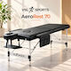 VSL Sports AeroRest Pat de Fizioterapie Portabil/Pliabil Negru din Aluminiu 185x70cm