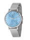 Women's Watch 32mm Battery Powered with Silver Stainless Steel Bracelet
