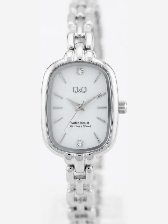 GG Luxe Ceas de Damă cu Baterie și Brățară Metalică Argintie GG Luxe Ceas de Damă cu Baterie și Brățară Metalică Argintie