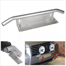 Aluminum Bull Bar License Plate Holder Auxiliary Lights Off-road Vehicles Silver Color Aluminum Bull Bar License Plate Holder Auxiliary Lights Off-road Vehicles Silver Color