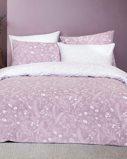 Nima Addict Σετ Μαξιλαροθήκες με Φάσα White-lilac 52x72εκ.