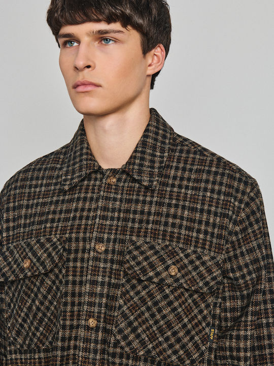 Lester Overshirt с Дълъг Ръкав, Стандартна Кройка, Кафяво Каре 61-118.056.Н0000