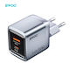 BWOO Încărcător Fără Cablu cu Port USB-A și Port USB-C 30W Power Delivery Gri (BO-CDA237)