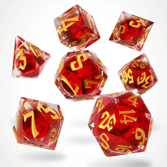 Set de zaruri RPG cu nucleu lichid Hemomancery