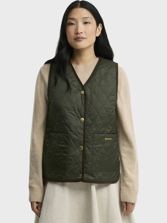 Barbour Tartan Reimagined Icons Αμάνικο Μπουφάν Διπλής Όψης Olive