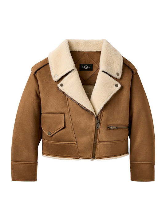 UGG Finnian Luxefluff Moto Γυναικείο Μπουφάν γι...