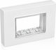 Waterproof Wall Frame 3 Positions with Cover & Silicone Membrane IP55 White Lineme 50-55423-1