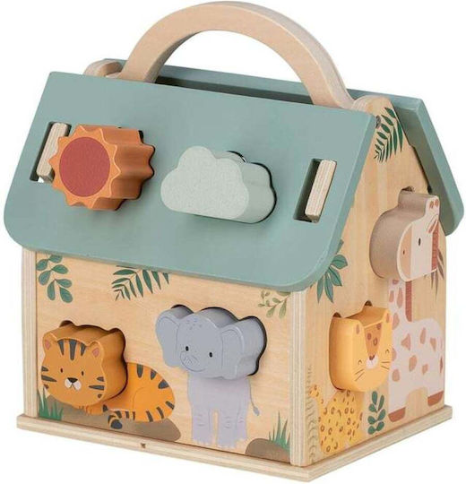 FreeOn Wooden House for Animals Shape Sorting Toy for Ages 12+ Months