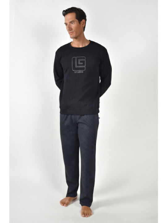 Guy Laroche Pantaloni de Pijama de Iarnă pentru Bărbați Negri Guy Laroche Pantaloni de Pijama de Iarnă pentru Bărbați Negri