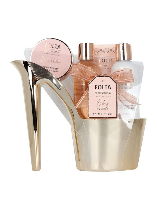 Folia Professional Пудра за тяло Heel Rose Gold Комплект за грижа 5 бр Folia Professional Пудра за тяло Heel Rose Gold Комплект за грижа 5 бр