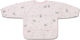 Babyono Bunny Waterproof Fabric Bib with Hook and Loop Fastener, Pocket & Sleeves for 6 Months+