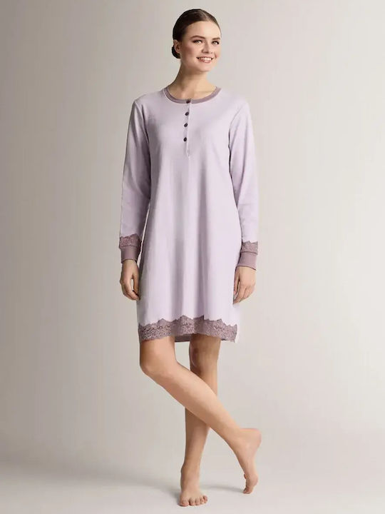 Infiore Winter Women's Nightgown Lilac