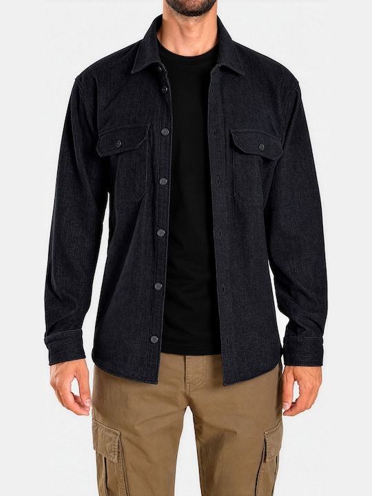 3Guys Дългоръкавна Фланелена Overshirt с Нормал...