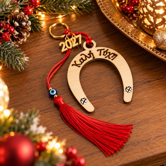 Galifas Hanging Horseshoe Lucky Charm Made of Wood 2027