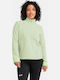Winter Women's Fleece Hiking Top with Zip Green
