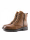 Braune Damen-Lederstiefeletten