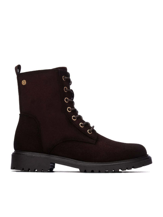 Vegan Suede Γυναικεία Αρβυλάκια Καφέ