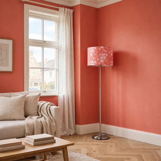 Stehlampe mit E27-Lampenfassung Rot