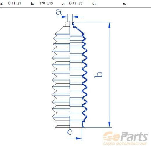 Προστατευτικό Ράβδου Διεύθυνσης Mazda Xedos 9 93 60k3017jpn