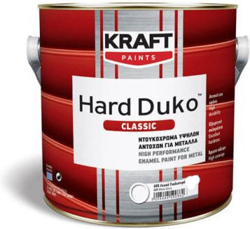 Kraft Βερνικόχρωμα Αντιδιαβρωτικό Διαλύτου Hard Duko 0.375lt Λευκό Γυαλιστερό