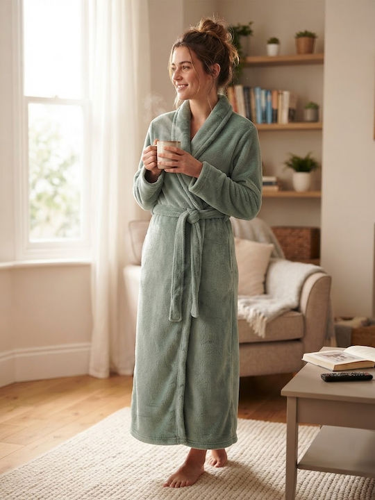 Relax Anatomic Damen-Winterrobe in Pistaziengrün