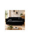Douceur d'Intérieur Mila Elastischer Überzug für Zweisitzer-Sofa Schwarz 180 cm