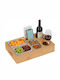 Relaxdays Bambus Serviertablett 60x30x15cm