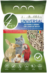 4pet Universal Υγιεινό Υπόστρωμα Πέλλετ Ξύλου Ελάτης Γάτες Τρωκτικά Πουλιά 10 L