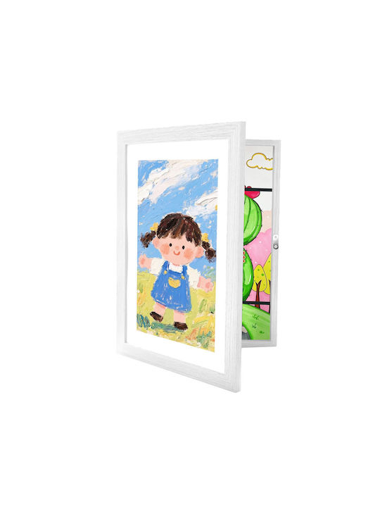 Relaxdays Kunststoff-Wandbilderrahmen mit Weiße...