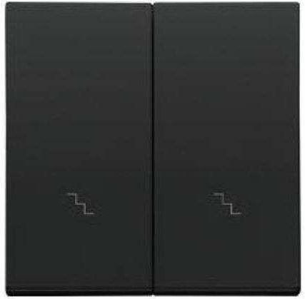 Kontakt-Simon Simon 55 Recessed Rotary Double Key Switch with Frame Black