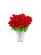 Relaxdays Artificial Roses Set 48 Red Green