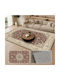 Homeone Flat Velvet Rectangular Rug with Fringes Burgundy 50x80cm