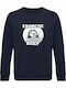 Sweatshirt Organic Unisex " Exorcise Daily Funny Horror Demon Possession " French Navy