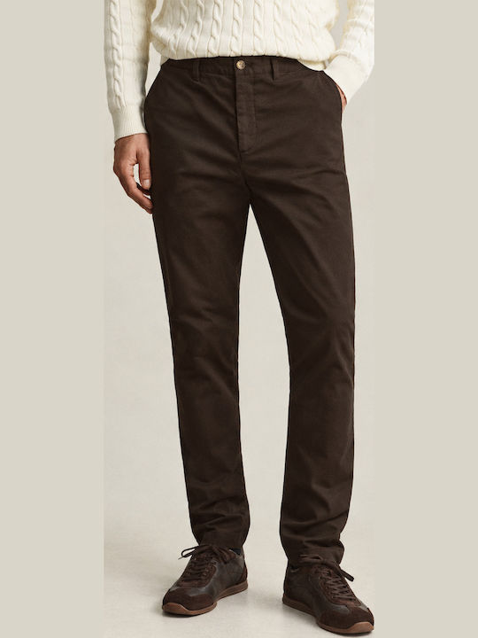 Gant Herren-Chinohose Slim Fit Black Brown