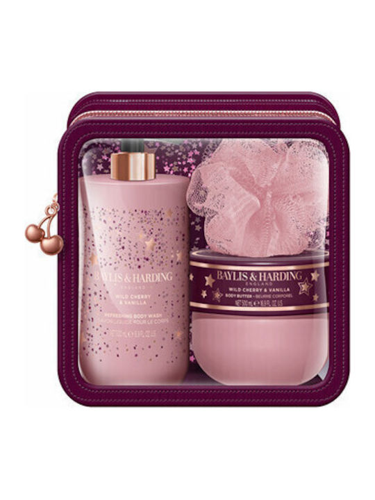 Baylis & Harding Wild Cherry & Vanilla Hautpflege-Set, 3-teilig