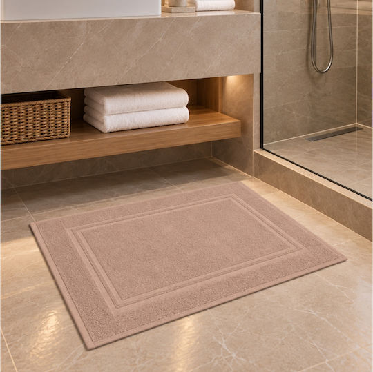 Nicefeelings Set of 6 Beige Hotel Bathroom Mats 50x70cm