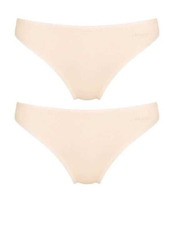 Sloggi Γυναικεία Slip 2Pack με Δαντέλα Μπέζ