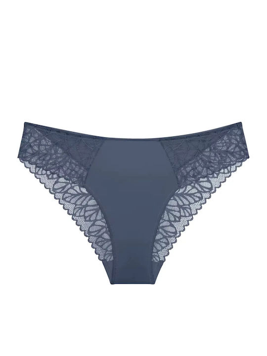 Triumph Modal Tai Γυναικείο Slip με Δαντέλα Μπλε