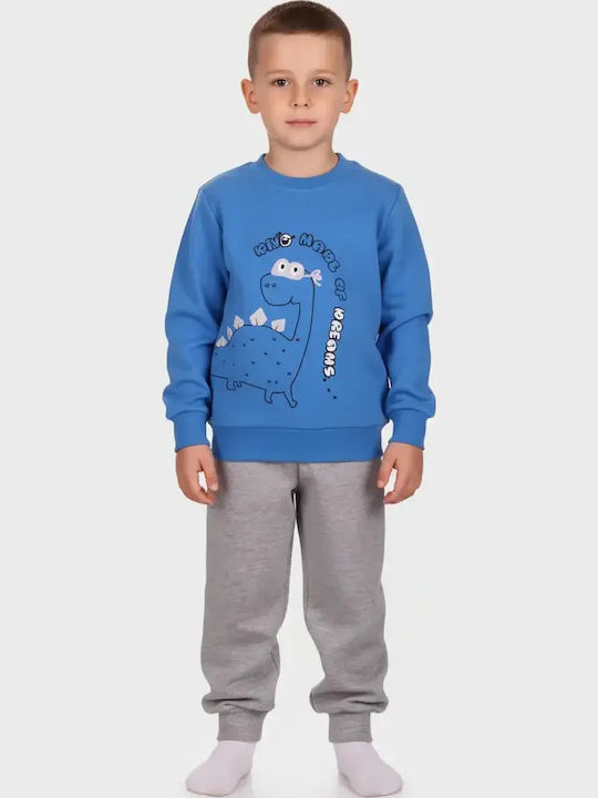 Dreams by Joyce Kinderpyjama Blau Dino