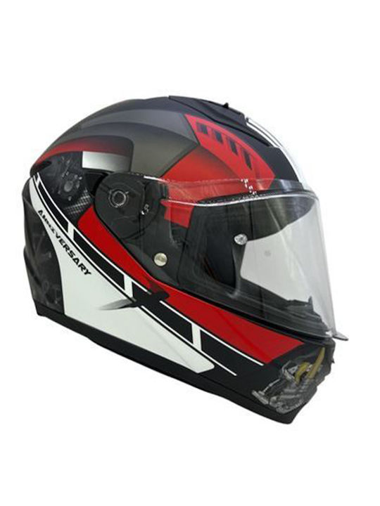 Zeus 821 Motorradhelm Full Face Schwarz Matt Ro...