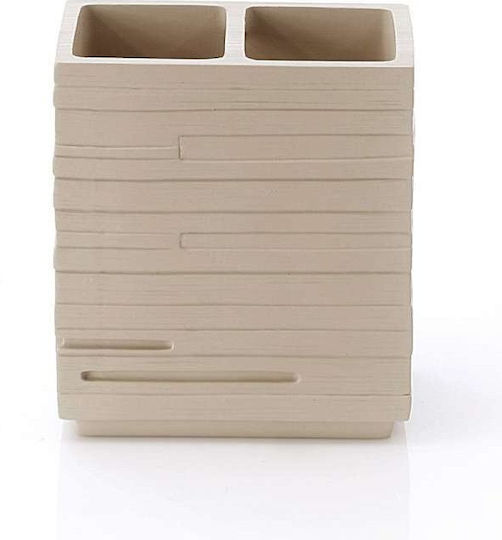 Quadrotto Resin Cup Holder Beige 8003341065891