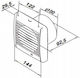Ventika Ventilator de Perete pentru Baie 100mm Alb