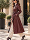 Damen-Trenchcoat Burgund