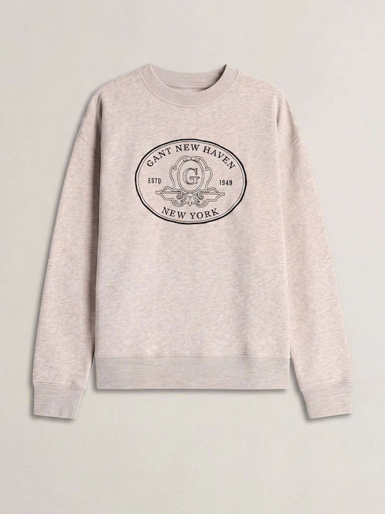 C-neck Sweat Women's Sweatshirt Cream