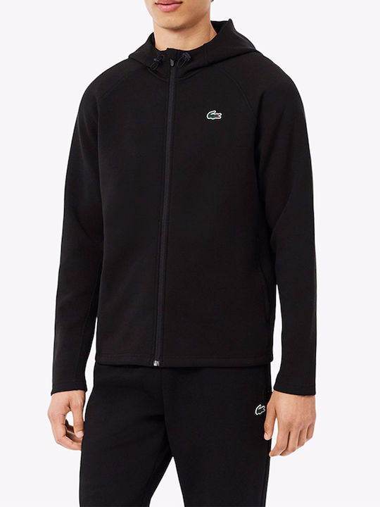 Lacoste Ζακέτα με Κουκούλα Black