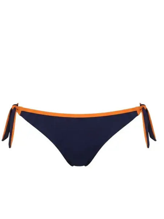 Marko Bikini-Slip mit Schnürung Orange/Schwarz