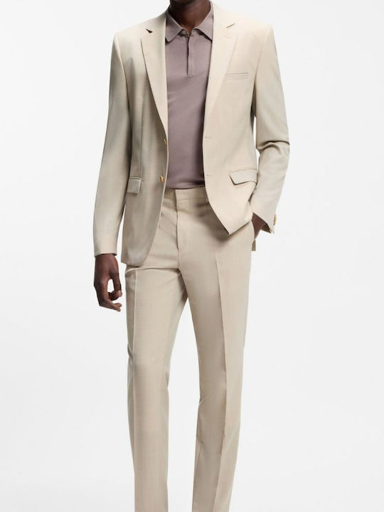 Hugo Men's Suit Beige Overflow