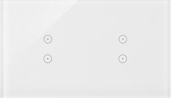 Kontakt-Simon Recessed Touch Wall Switch with White Frame