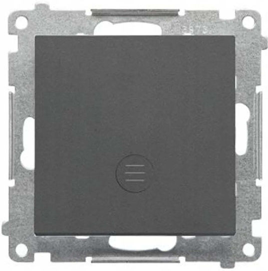 Kontakt-Simon Simon 55 Recessed Wall Switch One-Way Without Frame Grey